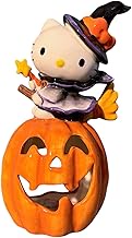Hello Kitty Witch Pumpkin Tealight Holder, 4.75" L x 3.5" W x 6.825" H Created by Blue Sky Clayworks