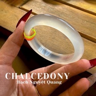 Super beautiful champanh golden Chalcedony Bach Nguyet Quang ring, size 46mm to 62mm