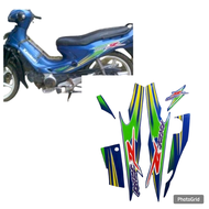Striping lis Motor / Stiker Kawasaki Kaze R 2003 Biru
