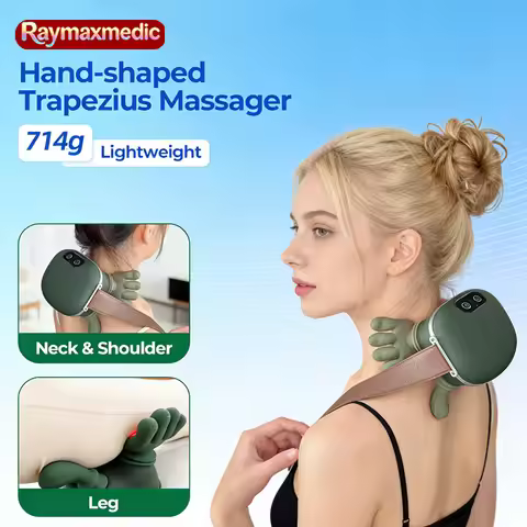 Raymay Bionic Finger Neck Shoulder Massager Wireless Neck Cervical Trapezius Kneading Massage Shawl 