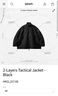 Goopi Goopimade x Wildthings 2-Layers Tactical Jacket - Black