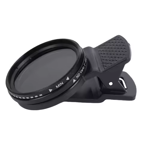 37mm ND Filter ND2-400 Neutral Density Lens Filter with Clamp for Smartphone Mount Reduces Light Exp