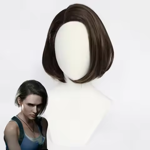 RE3 Remake Jill Valentine Cosplay Wig Brown Blonde Hair