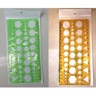 Circle Template Ruler, 8019 Multi Shape Geometric Template Ruler