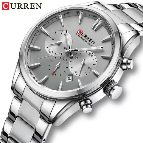 CURREN Fashion Military Watches for Men Luxury Original Sports Chronograph Watch ​Waterproof Quartz 