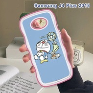(Wave Case) For Samsung Galaxy J4 J6 Plus 2018 J7 Prime J7 Pro 2017 J2 Pro 2018 J2 Prime Casing Cartoon Doraemon Cover Shockproof Silicone Phone Softcase