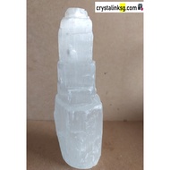 [SG Sale] Natural Selenite Crystal Tower 14-15cm (Cleanse &amp; Recharge Crystals) Crystal Lamp  透石膏塔/白石膏