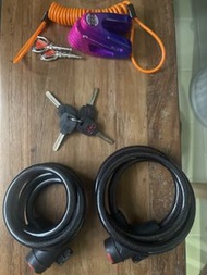 單車/電單車鎖套裝，碟剎鎖 ，防水鎖頭