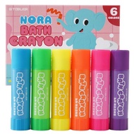 Ddablie Nora Bath Crayon 6 Colors Washable Bath Crayon Bathroom Drawing Crayon Bath Toy Coloring Set