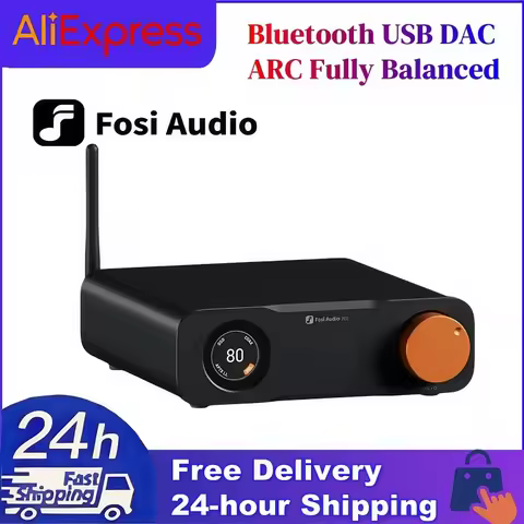 Fosi Audio ZD3 Input ES9039Q2M Bluetooth USB DAC ARC Fully Balanced Digital Decoder for Stereo Ampli