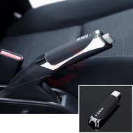 [Ready Stock] BMW Logo Leather /Carbon Fiber Car Handbrake Cover Decorative Brake Protection Cover B