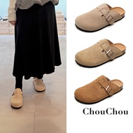 [ChouChou] Genuine Leather Birkenstock Flat Toe Slippers Irving Muller Shoes Bread Shoes Toe Slipper