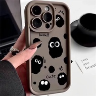 Casing Realme 14 Pro Plus 5G 14X 5G 14 Pro 14 Plus C75 4G C75X 4G Note 60X Cartoon Coal Ball Phone C