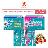 Gaviscon Double Action / Liquid Sachet 10ml x 5 Sachets / 24 Sachets ( Normal / Double Action )