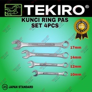 cp2 TEKIRO Kunci Ring Pas Set 4pcs 10mm 12mm 14mm 17mm Ringpas