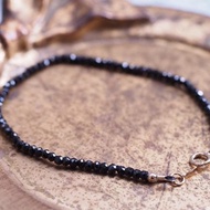 黑色尖晶石 2.5mm 天然石 14KGF 細手鍊 Black Spinel bracelet