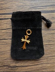 Chrome hearts 22K Gold Tiny-E pendant十字架