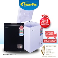 PowerPac Chest Freezer 100L CFC Free, Chiller &amp; Freezer (PPFZ100)