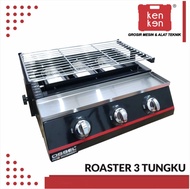 Kompor Sosis Bakar 3 Tungku Ossel Kompor Panggangan Sosis Kompor Pemanggang Sosis Bakar 3 Tungku Pemanggang Sosis Roaster 3 Tungku