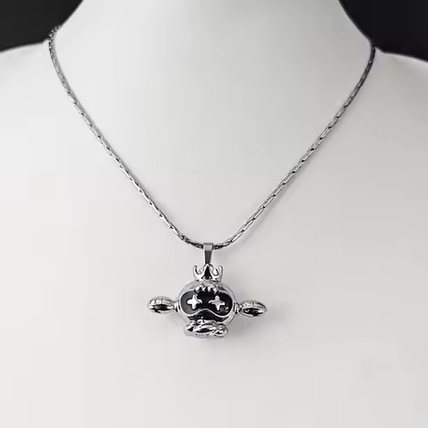 LOVEBUFF Splatoon 3 DLC Flying Robot Pearl Drone Inspired Pendant Necklace