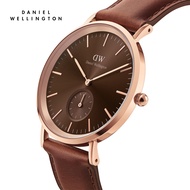 Đồng hồ Nam Daniel Wellington dây da - Classic Multi-Eye 40 St Mawes RG Amber 40MM Mặt Nâu Vỏ Vàng h