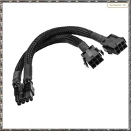 [L W H Y] Dual 6 Pin Female to 8 Pin Male GPU Power Adapter Cable Braided Sleeved 20cm Power Sleeved