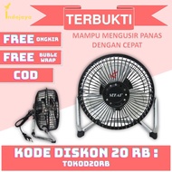 Kipas Angin Duduk Meja Besi Desk Fan Tornado Besi Kecil Mini Portable