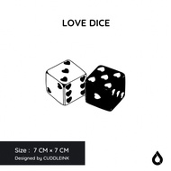 "Love Dice" CUDDLEINK Matte Ink Tattoo