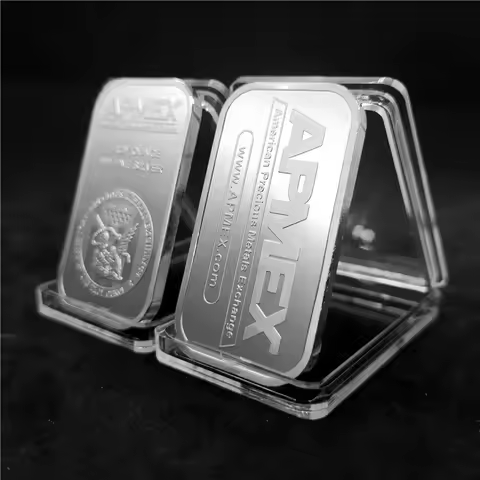 1 Piece APMEX Silvery Plated Souvenir Coin Bar Bullion Replica Collectible Coin Crafts Gifts