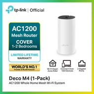 TP-Link Deco M4 AC1200 Mesh WiFi พอร์ต Gigabit 2 ช่อง ตัวขยายสัญญาณ WiFi ประกันตลอดการใช้งาน