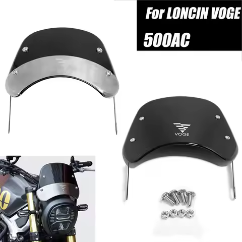 Motorcycle Retro Style Windshield Windscreen Wind Protection Cover For LONCIN VOGE 500AC 500 AC Wind