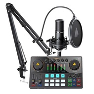 Caster Maono Ame2 Audio Recording,Guitar,Audio Mixer PC Streaming,Audio Interface Na May 48V Phanto