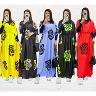 kaftan bunga viral baju kelawar muslimah long dress baju jalan dress bunga long dress kaftan viral k