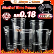 (High Quality) Coffee Milk Tea Cup High Quality PET Milk Cup Disposable With Lid Takeout Dessert Cup