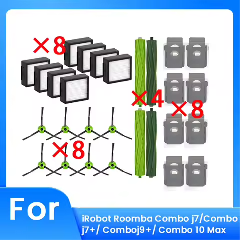 28 Pcs for IRobot Roomba Combo J7/ Combo J7+/ Comboj9+/ Combo 10 Max Robot Replacement Parts Cleaner