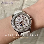 *Ready Stock*ORIGINAL Casio SHEEN Cruise Line SHE-3506L-7A Moon Phase Mother Of Pearl Face Sapphire 