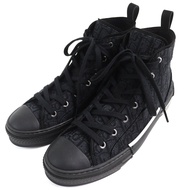 Unused △DIOR Dior Homme 3SH126ZSA H969 B23 Oblique Logo High-Top Sneakers Black Size 43 with Dust Ba