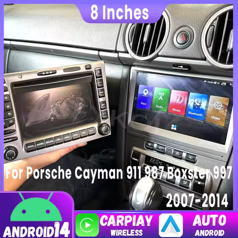 8" Android 15 7862 For Porsche Cayman 911 987 Boxster 997 2007-2014 CarPlay Car Intelligent Systems 