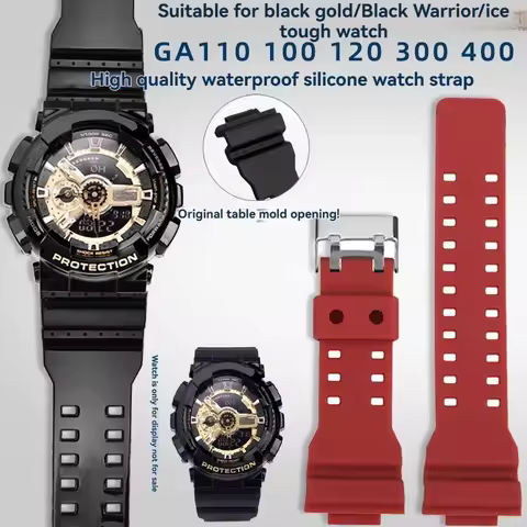 For Casio G-shock Black Gold GA-110 GA-100 GA-120 Ga140 ga700 400 Resin Silicone Sports Watch Strap