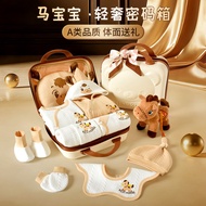 Set Kotak Hadiah Pakaian Bayi Tahun Kuda untuk Bayi Baru Lahir, Beg Bersalin Kapas Tulen, Stok Perse
