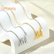 [LuckybabyS] Personalized Arabic Name Necklace For Women Men Custom Arabic Stainless Steel Pendant J