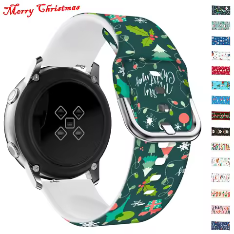 Christmas Band For Samsung Galaxy Watch 6-4 classic/5 pro/Active 2 20mm/22mm Bracelet huawei GT/Amaz