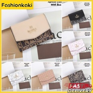 ReadyStock🔥Women Premium Box Small Zipper Wallet Purse Genuine Leather Dompet Pendek Perempuan 938