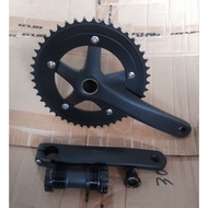 Crankset ht 2 fixie 46t black matte