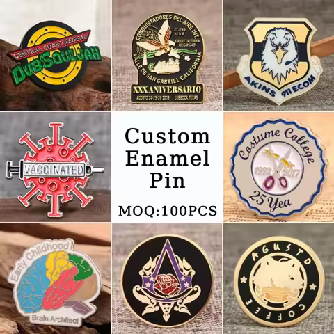 Custom Logo Enamel Pin Soft/Hard Enamel Lapel Pin Metal Badge Customized Coin Brooch Wholesale Metal