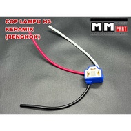 YAMAHA VIXION H4 HEADLIGHT COP BENDED CERAMIC H4 BENDED HEADLIGHT SOCKET COP/