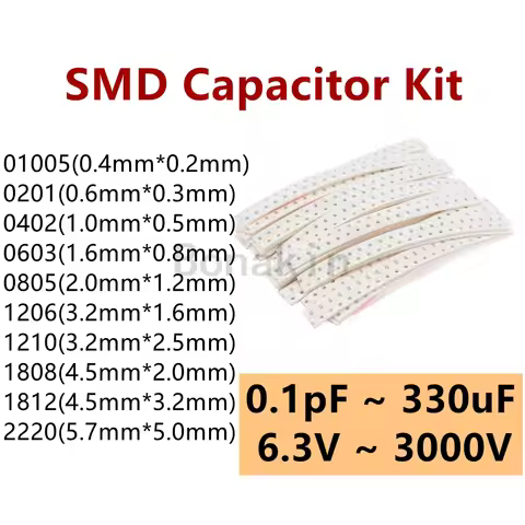 01005 0201 0402 0603 0805 1206 1210 1808 1812 2220 SMD Ceramic Capacitor Assorted Kit 100pF 10nF Chi