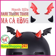 Helmet horn, vampire fang set, helmet vampire wing, super cool version and cute version Helmet Acces