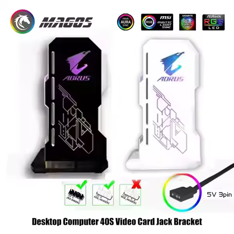 4090 GPU Holder Jack Support 40 Series VGA Bracket RGB Flow MSI AORUS ROG TUF Belief Anime Character