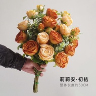 1.8 Readystock Rose Simulation Bouquet Decoration Living Room Dining Table Indoor Bionic Dried Flowe